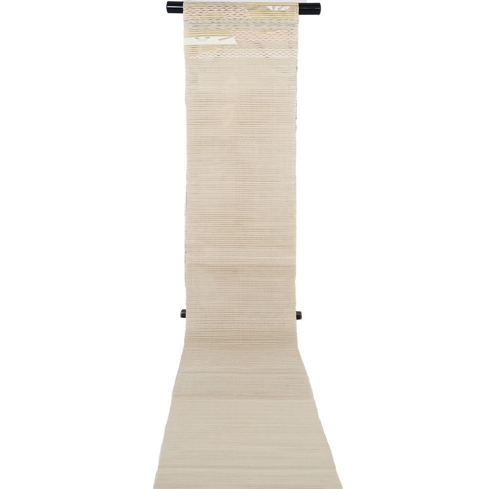 夏帯 絽 名古屋帯 よれ縞 縞模様 NO-1062 夏帯 絽 名古屋帯 よれ縞 縞模様 NO-1062（夏帯縞模様）