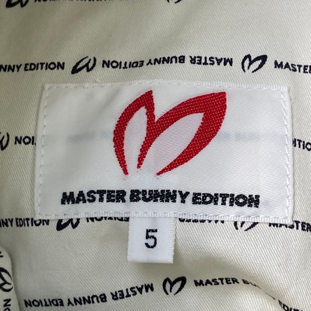 サイズ：5 MASTER BUNNY EDITION マスターバニーエディション 10周年 ストレッチパンツ サイドライン グレンチェック柄 イエロー系 [240101471319] ゴルフウェア メンズ ストスト サイズ：5 MASTER BUNNY EDITION マスターバニーエディション 10