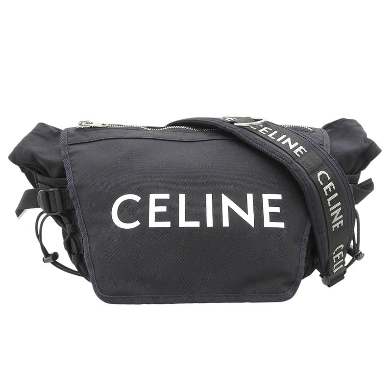 セリーヌ CELINE ミディアム トレッキング メッセンジャー CELINEプリント ナイロン ブラック 198692DMT.38SI 中古 新入荷 OB2531 セリーヌ CELINE ミディアム トレッキング メッセンジャー CELINE