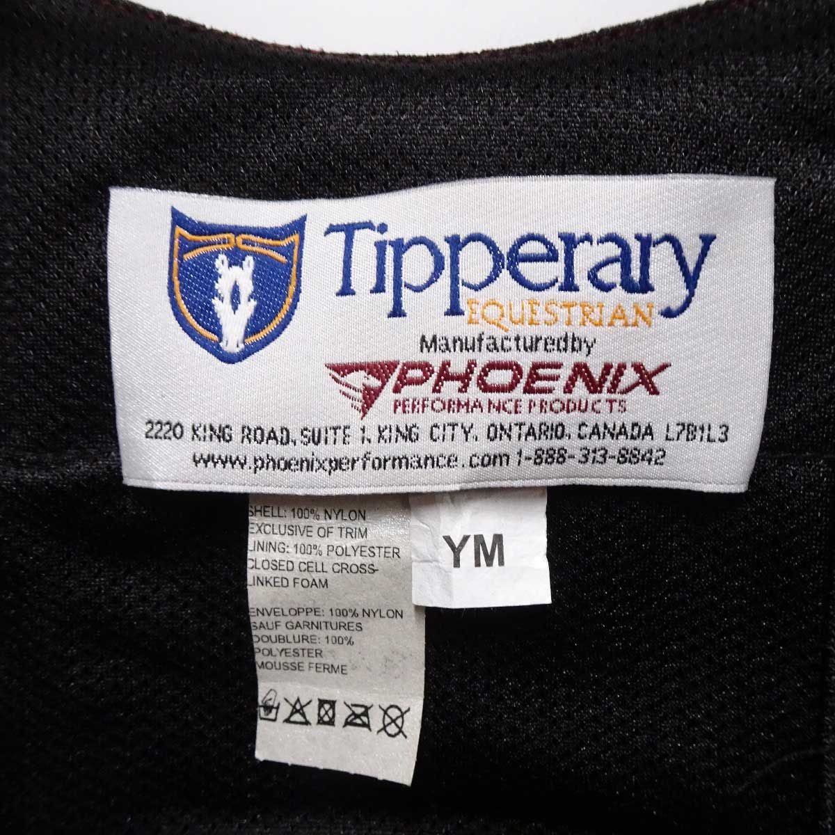 ティペラリー Tipperary phoenix フェニックス 乗馬用プロテクター ベスト YM ジュニア キッズ 中古】フェニックス 乗馬用プロテクター YLサイズ Tipperary
