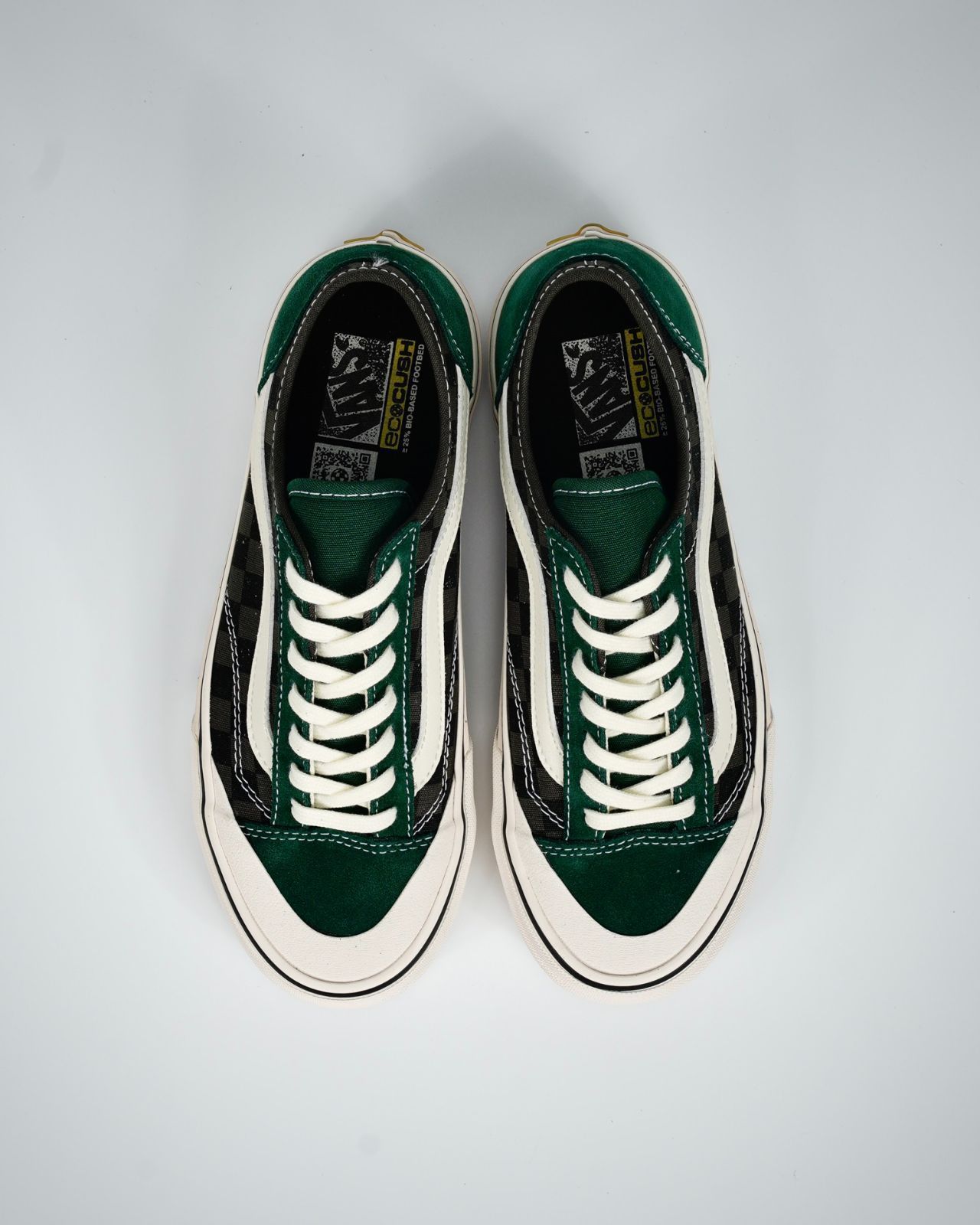 今日 Vans Style 136 Decon VR3 ブラック - グリーンチェッカーボード パッチワーク エコシリーズ 完全ヴァン化スケートシューズ 送料無料 在庫 の な価格です