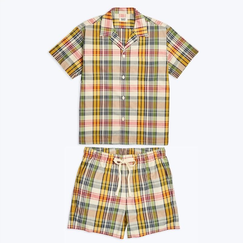【上下セット】スリーピージョーンズ　半袖パジャマ　リバティ柄 未使用・上下セット】Sleepy Jones リバティ レモン柄 パジャマ