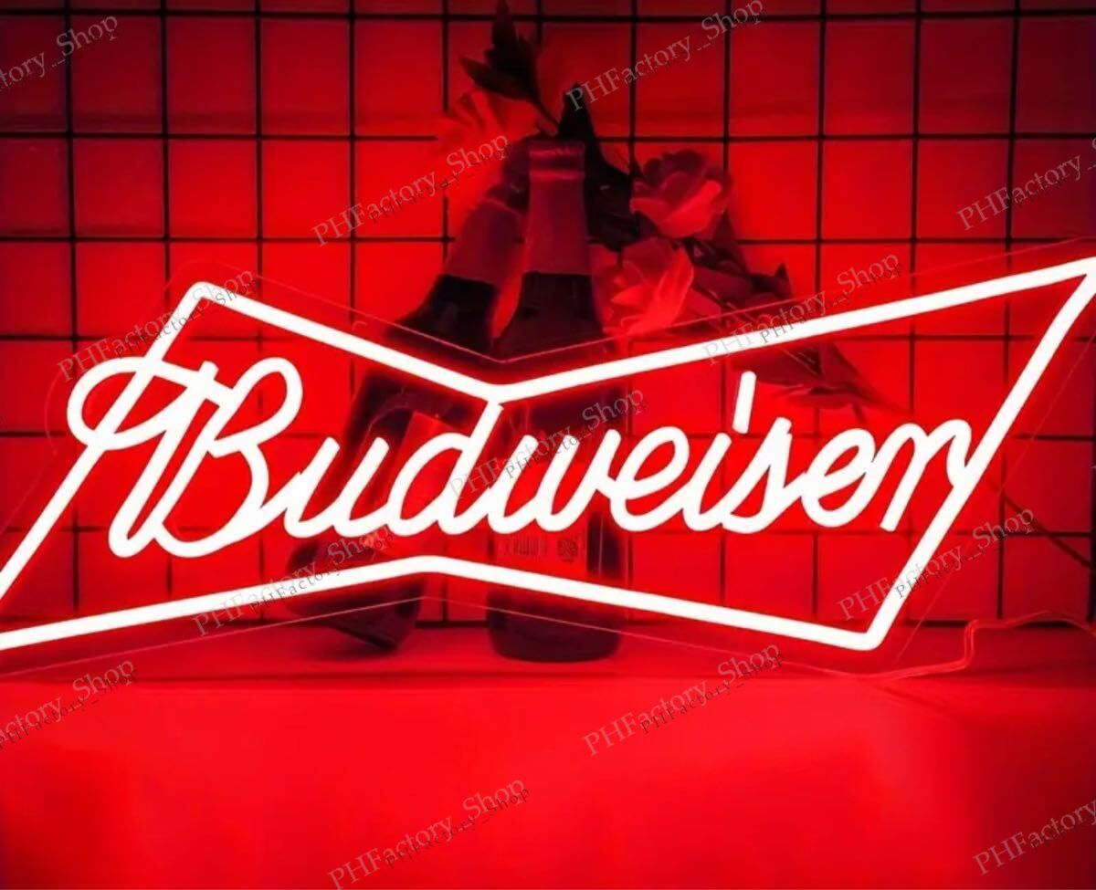 バドワイザー ネオン看板 2006ドイツワールドカップ 光ファイバー LED看板 バドワイザー BUDWEISER LED ネオンサイン ビール BAR 照明