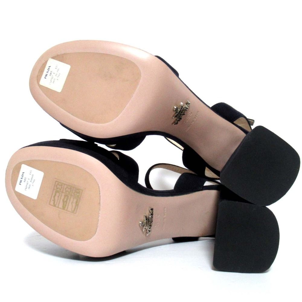 未使用 PRADA プラダ スエード チャンキーヒール ハイヒール 未使用 PRADA プラダ スエード チャンキーヒール ハイヒール