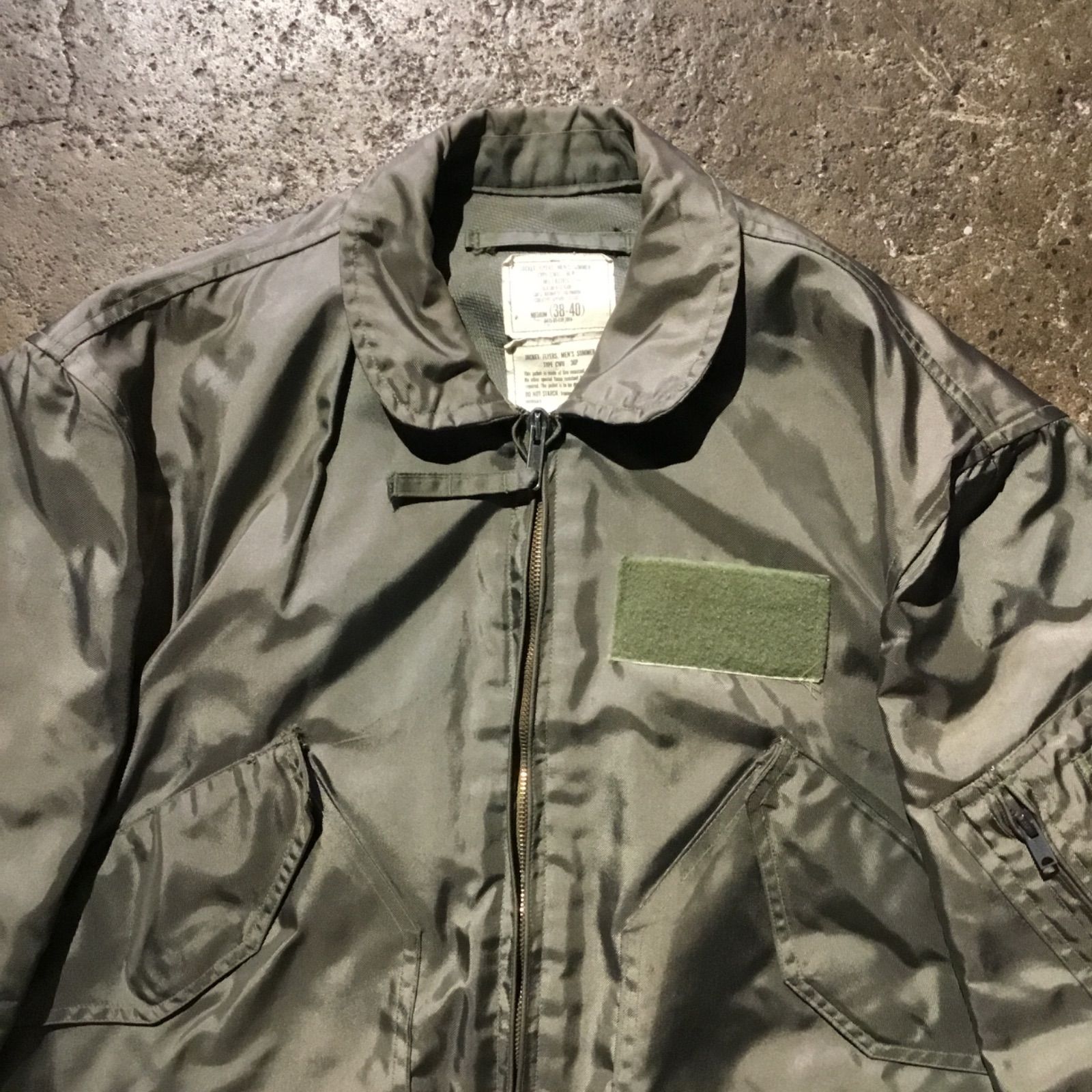 ミリタリー military 90s USAF CREATIVE APPAREL社 CWU-36P フライトジャケット mil-j-83382c カーキ M