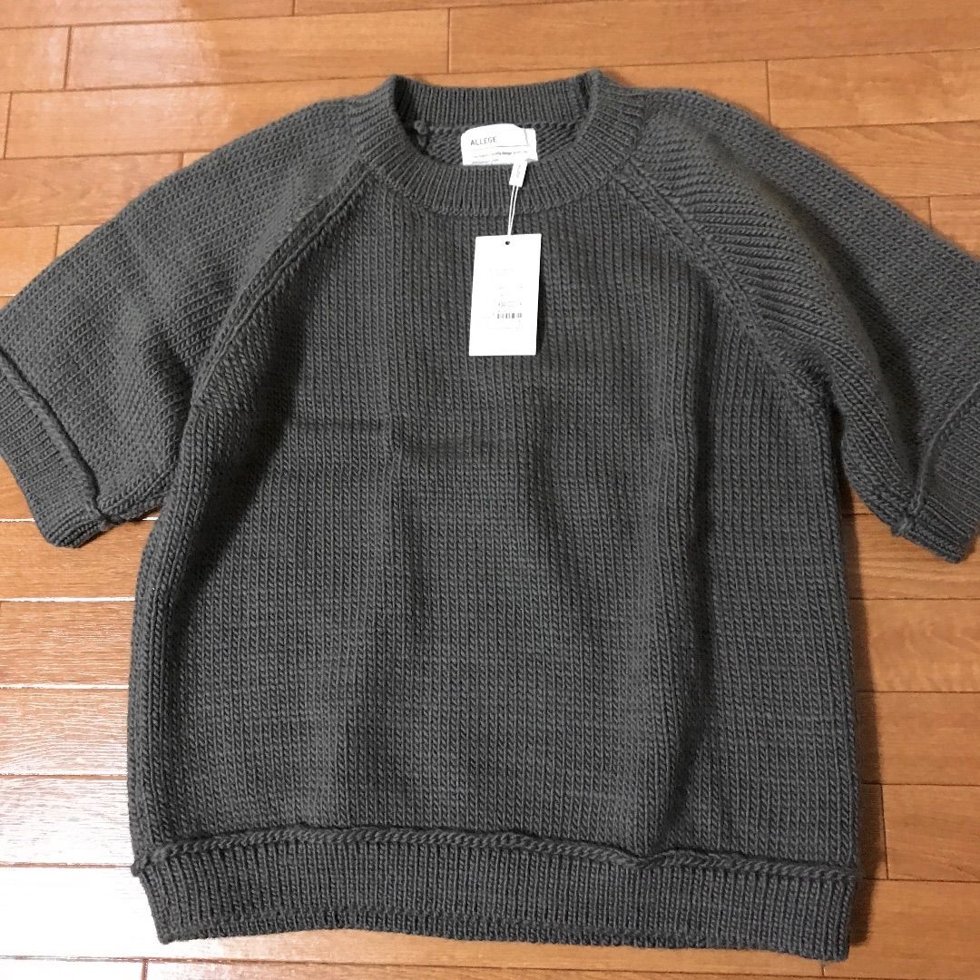 新品タグ付き 定価37400円 ALLEGE ハンドメイド ウールニット メンズ 