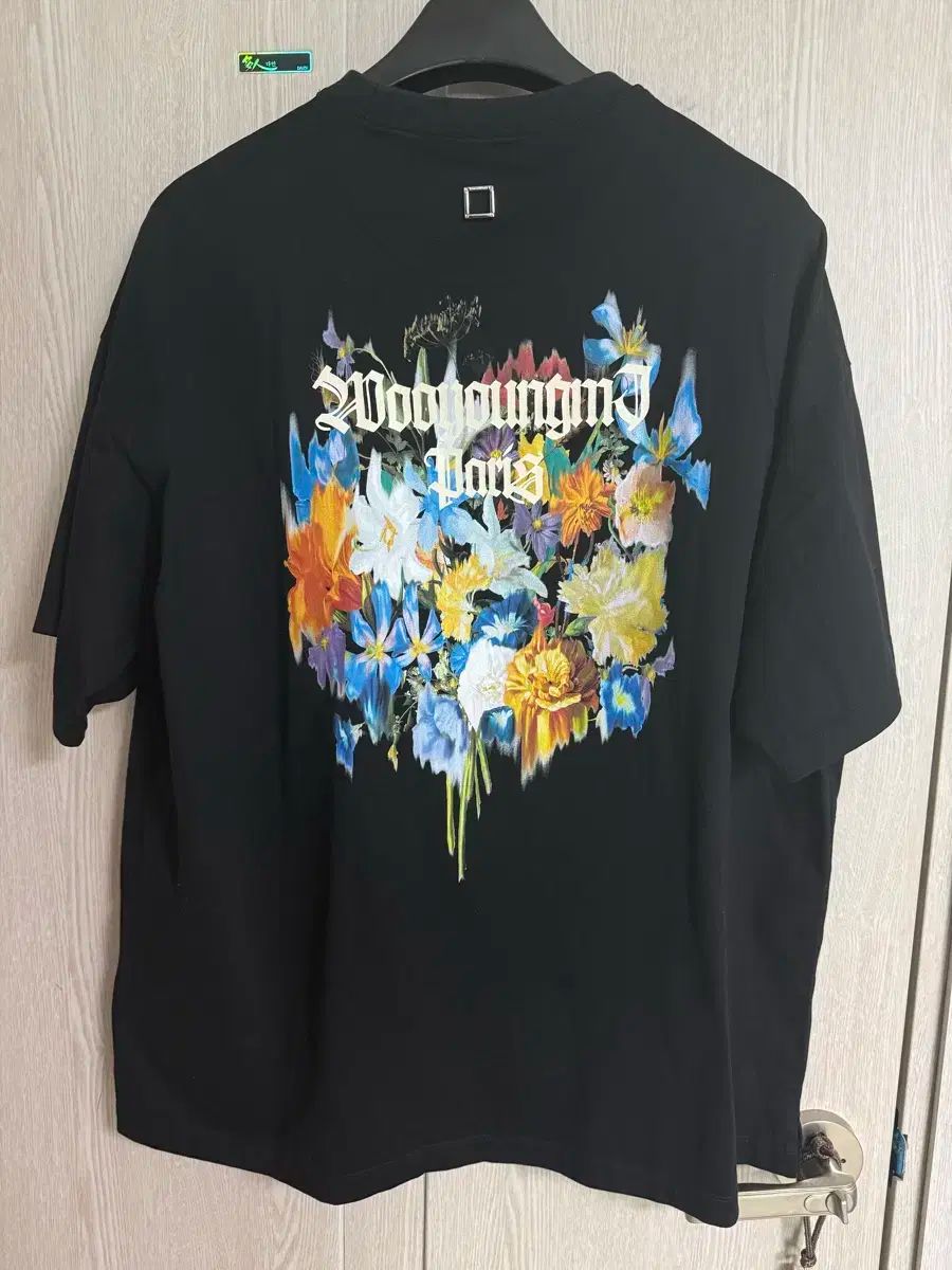 ☆韓国人気☆フラワー ダイイング フード Tシャツ/WOOYOUNGMI☆ ☆送料・関税込☆WOOYOUNGMI☆Flower Print Back Logo T-Shirt
