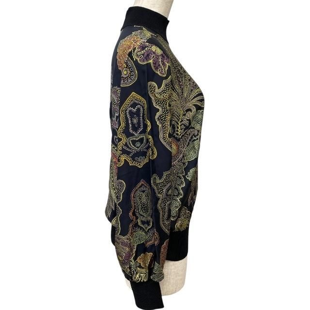 LEONARD レオナール トップス 長袖 ニット ハイネック ペイズリー柄 総