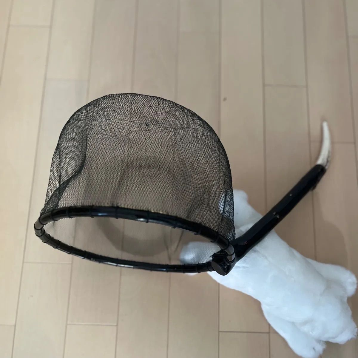 渓流タモAB級吉田漁網3mm目訳あり手すき網付＆研磨光沢