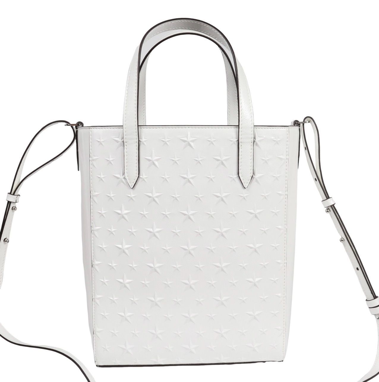 レディース JIMMY CHOO トートバッグ スターエンボス ホワイト