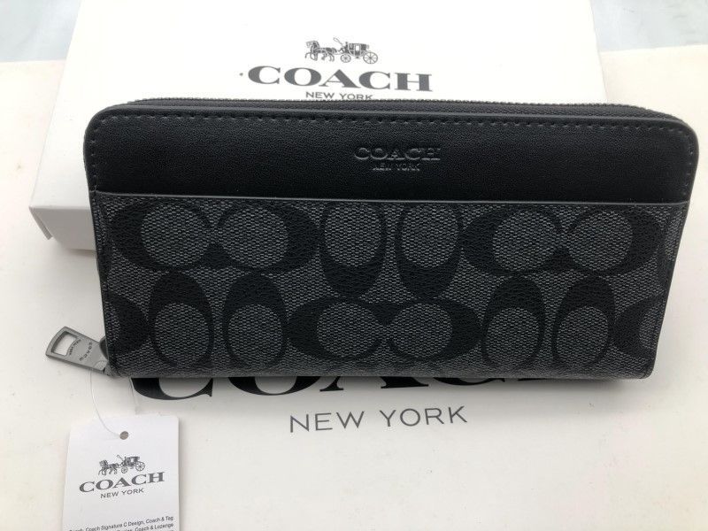 コーチ COACH 長財布 財布 シグネチャー アコーディオンラウンドジップウォレット新品 F75000 j190B