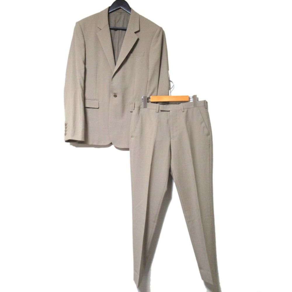 LAD MUSICIAN ラッドミュージシャン 1B テーラードジャケット スラックスパンツ スーツ セットアップ サイズ42 ベージュ メンズ 古着