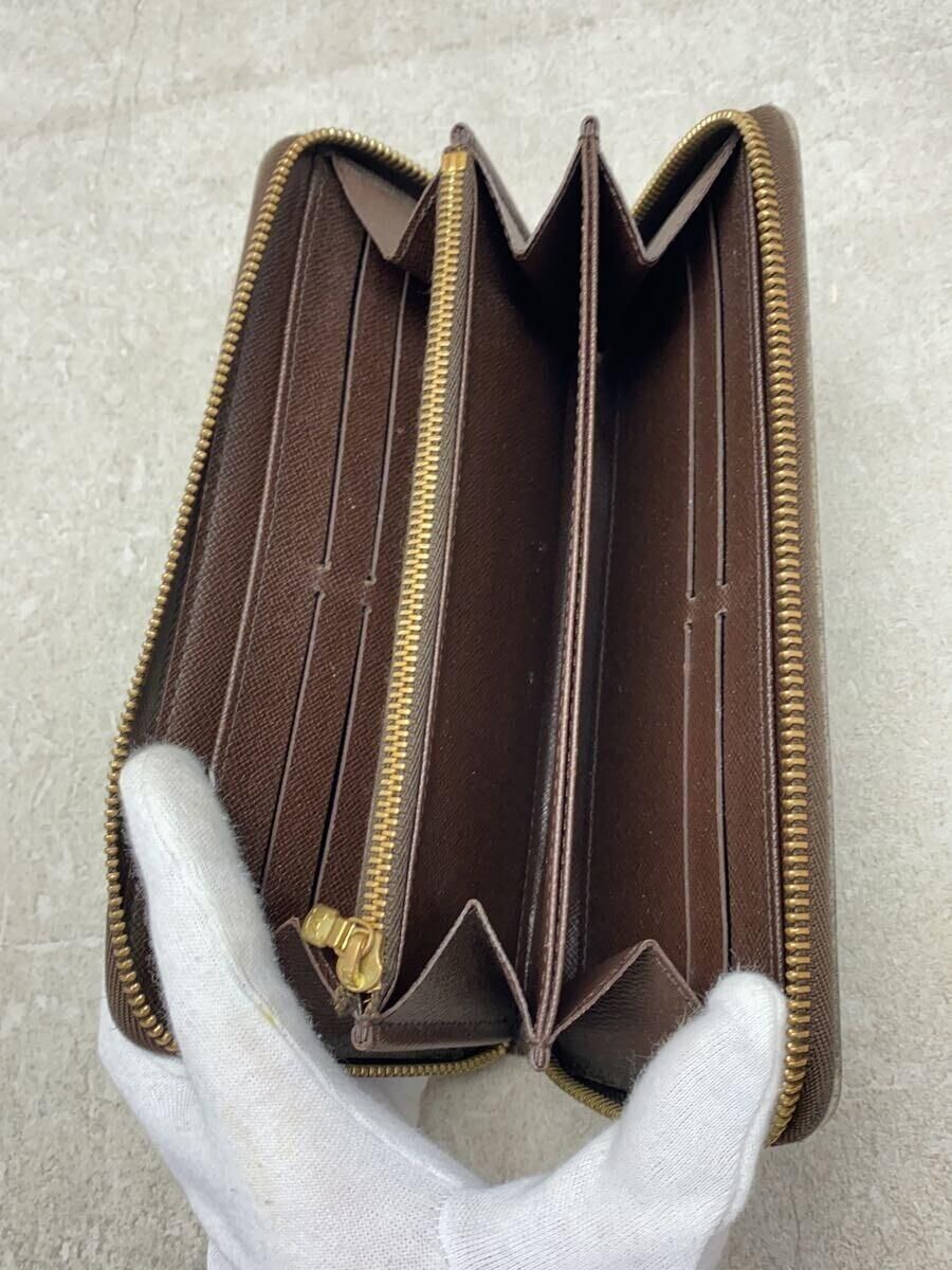 LOUIS VUITTON 1)ジッピー・ウォレット_ダミエ・エベヌ_BRW PVC ブラウン レディース - メルカリ