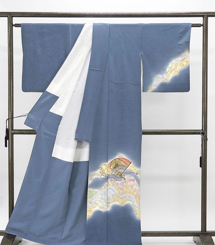 訪問着 正絹 京友禅摺り染 樽本伊勢蔵作 身丈162.5cm 裄丈66.5cm 訪問着 リサイクル 着物 結婚式 入学式 卒業式 b4097 訪問着 正絹 京友禅摺り染 樽本伊勢蔵作 身丈162.5cm 裄丈66.5cm 訪問