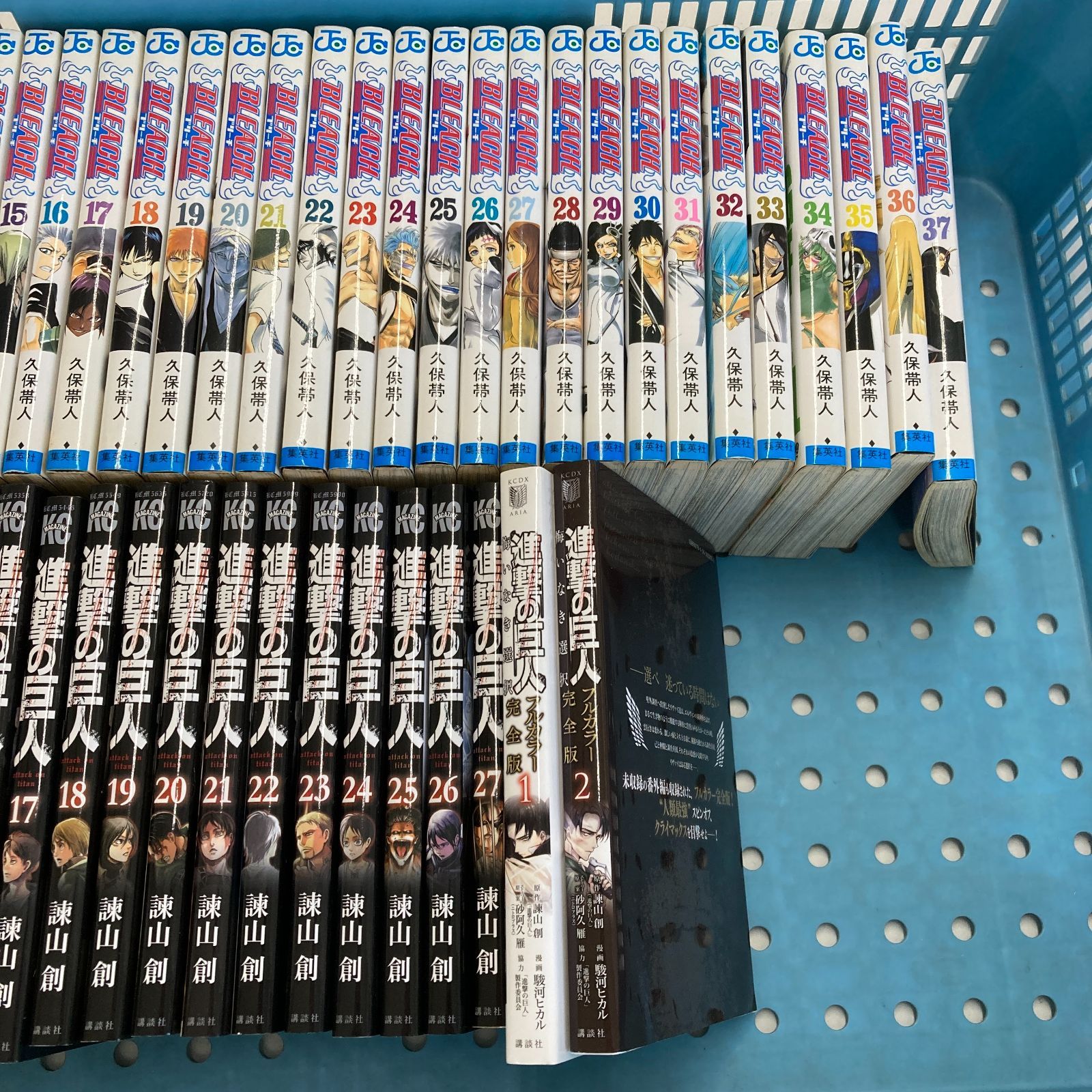 漫画まとめ売り BLEACH 進撃の巨人るろうに剣心 02m0548 セットコミック まとめ売り BLEACH 1～37巻 進撃の巨人 1～27