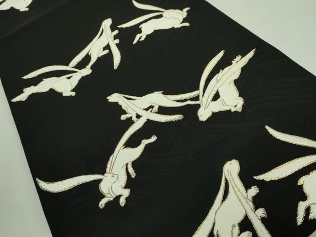 ほぼ美品　花井幸子　振袖　色無地　飾り紋入り　シンプルな縮緬　正絹　濃浅葱色 平和屋着物□極上 ファッションデザイナー 花井幸子 六通柄袋帯