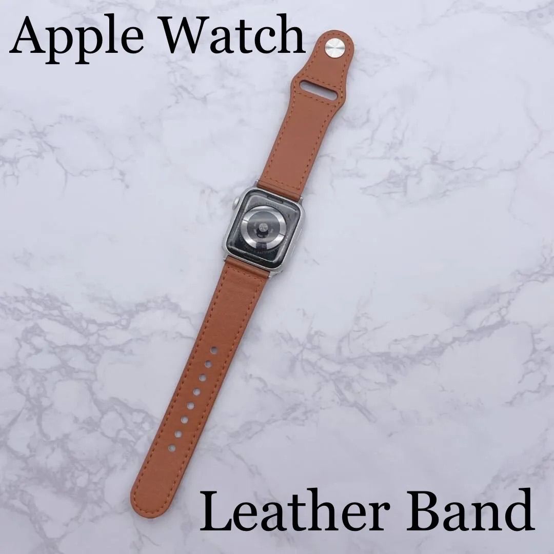 正規取扱店】 Apple Watch バンド 本革 ライトブラウン 42 44 45mm tdh