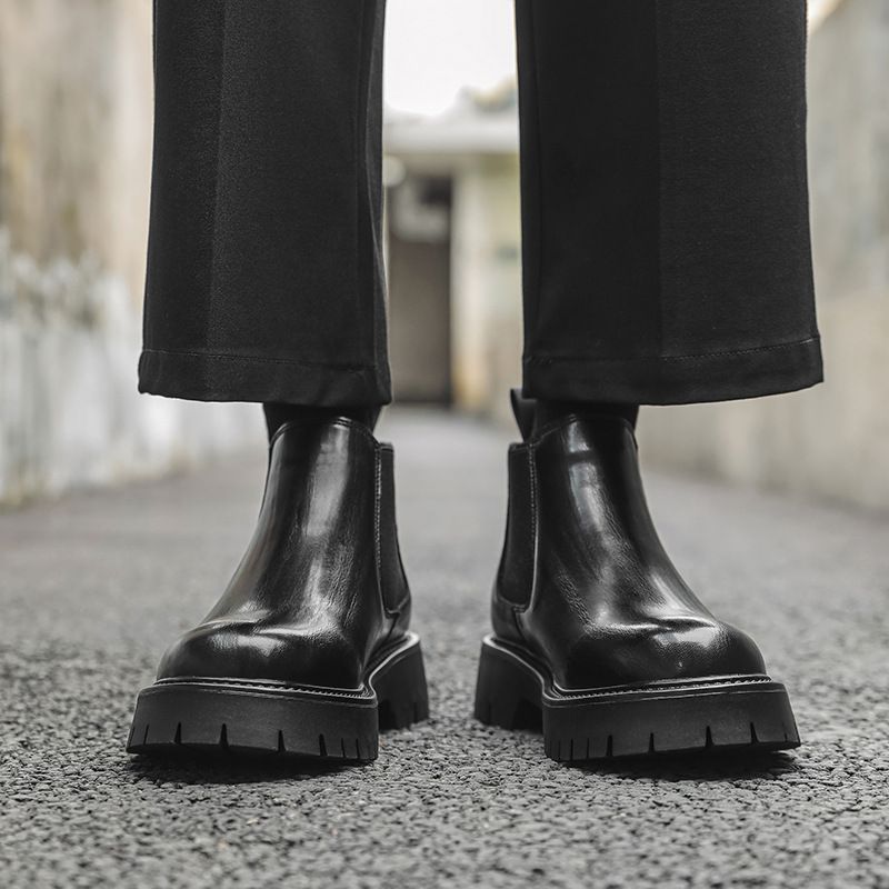 レザーブーツ サイドゴアブーツ メンズシューズ レザー 本革ブーツ SHOES STAR シューズスター スエードレザーブーツ サイドゴアブーツ ハンドメイドブーツ メンズ