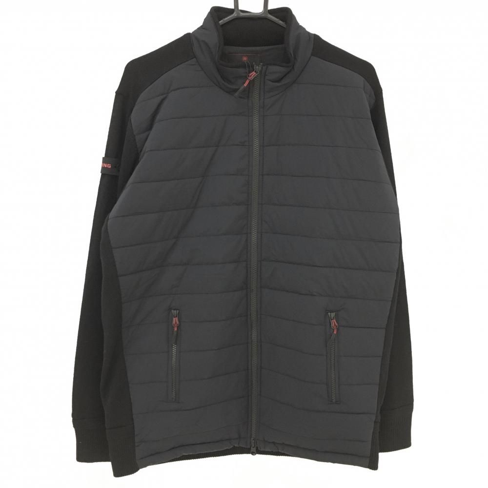 美品 ブリーフィング ブルゾン ニット ブラック 虚しく 