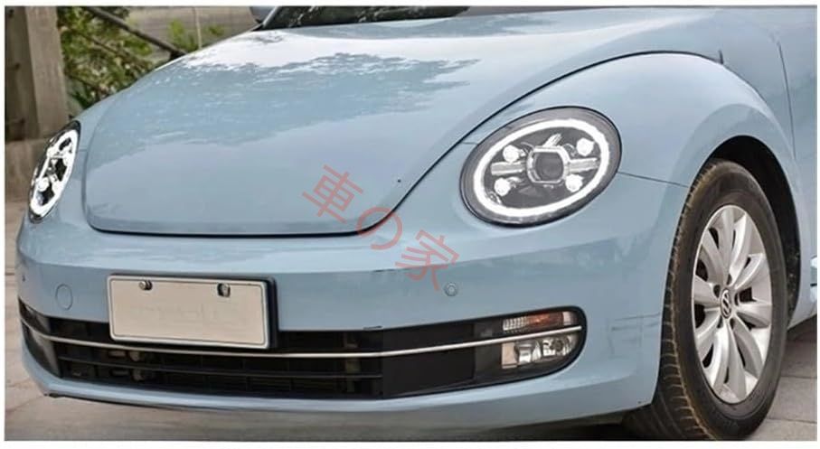 VW ビートル H7 2013-2025 対応 DRL レンズ 自動車用ヘッドライト 照明アセンブリ ペア交換用 FFCRYSTALESIA_COM