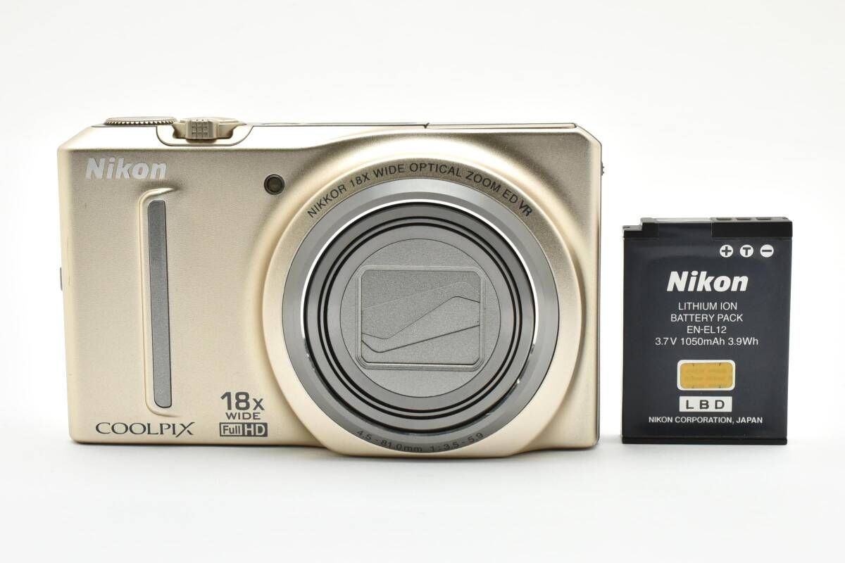 ☆美品☆ ニコン Nikon COOLPIX S9100 ゴールド コンパクトデジタル