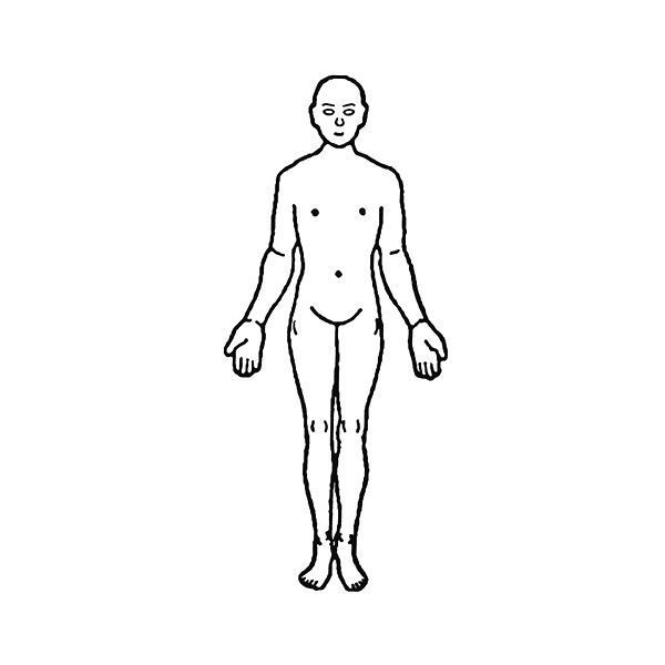 ティティメディカル 医学ゴム印 全身 前大判 1個