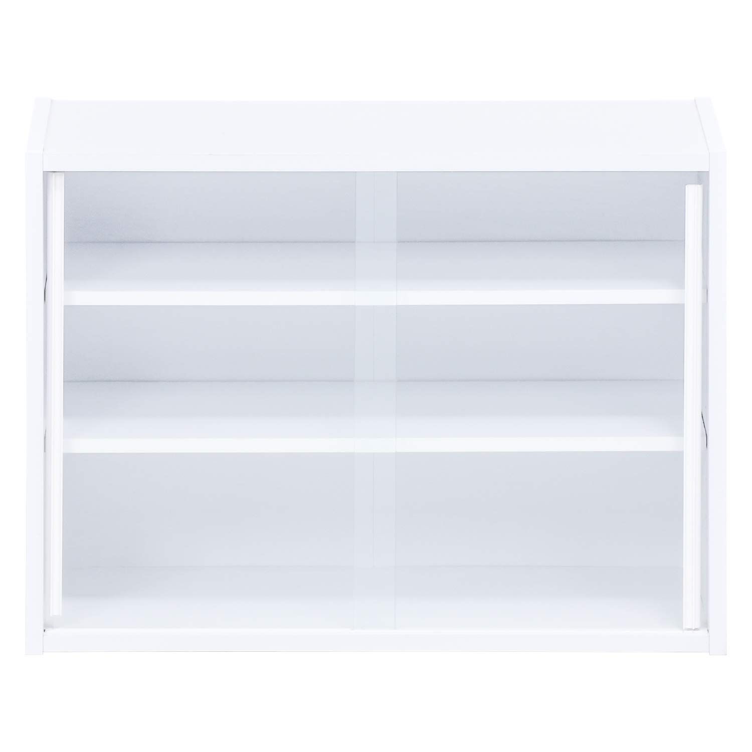 大人気』キッチン収納 幅60×奥行29×高さ44cm ホワイト 食器棚 ガラス扉