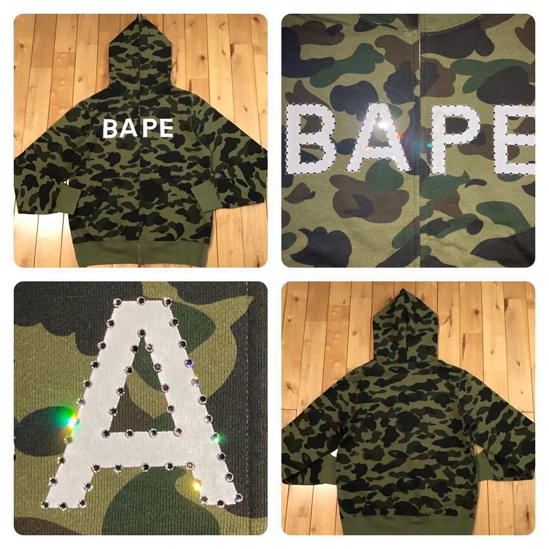 A BATHING APE スワロフスキー　フルジップパーカートップス