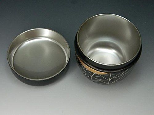 数量限定】茶道具 内銀地 中棗 武蔵野蒔絵