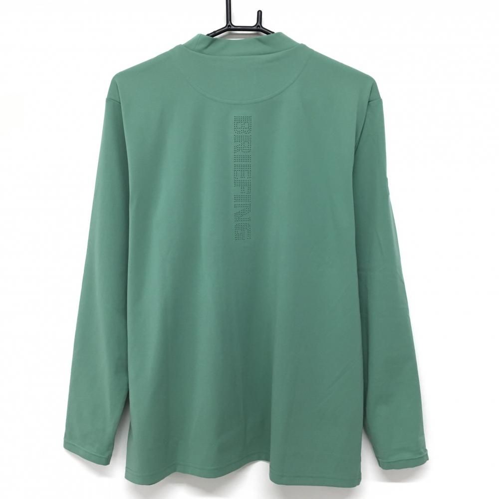 超 ブリーフィング 長袖ハイネックシャツ グリーン エンボスロゴ メンズ M ゴルフウェア モデル BRIEFING