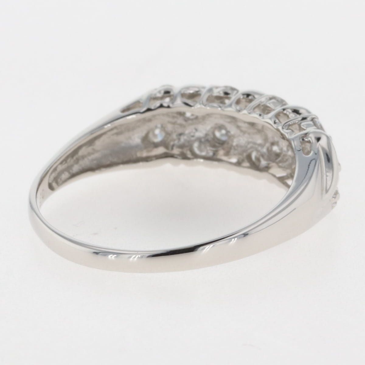 メレダイヤ デザインリング プラチナ 指輪 リング 20号 Pt900 ダイヤモンド メンズ 【中古】