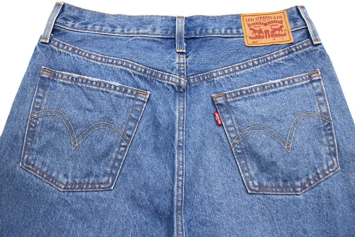 未使用★Levi'sリーバイス 501 USED加工 デニムパンツ w29 L30★SDP2707ジーンズ ストレート ヒゲ ダメージ クラッシュ ユーズドウォッシュ