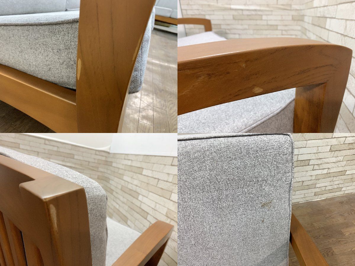 scanteak スキャンティークKORS コース2人掛けソファ チーク材