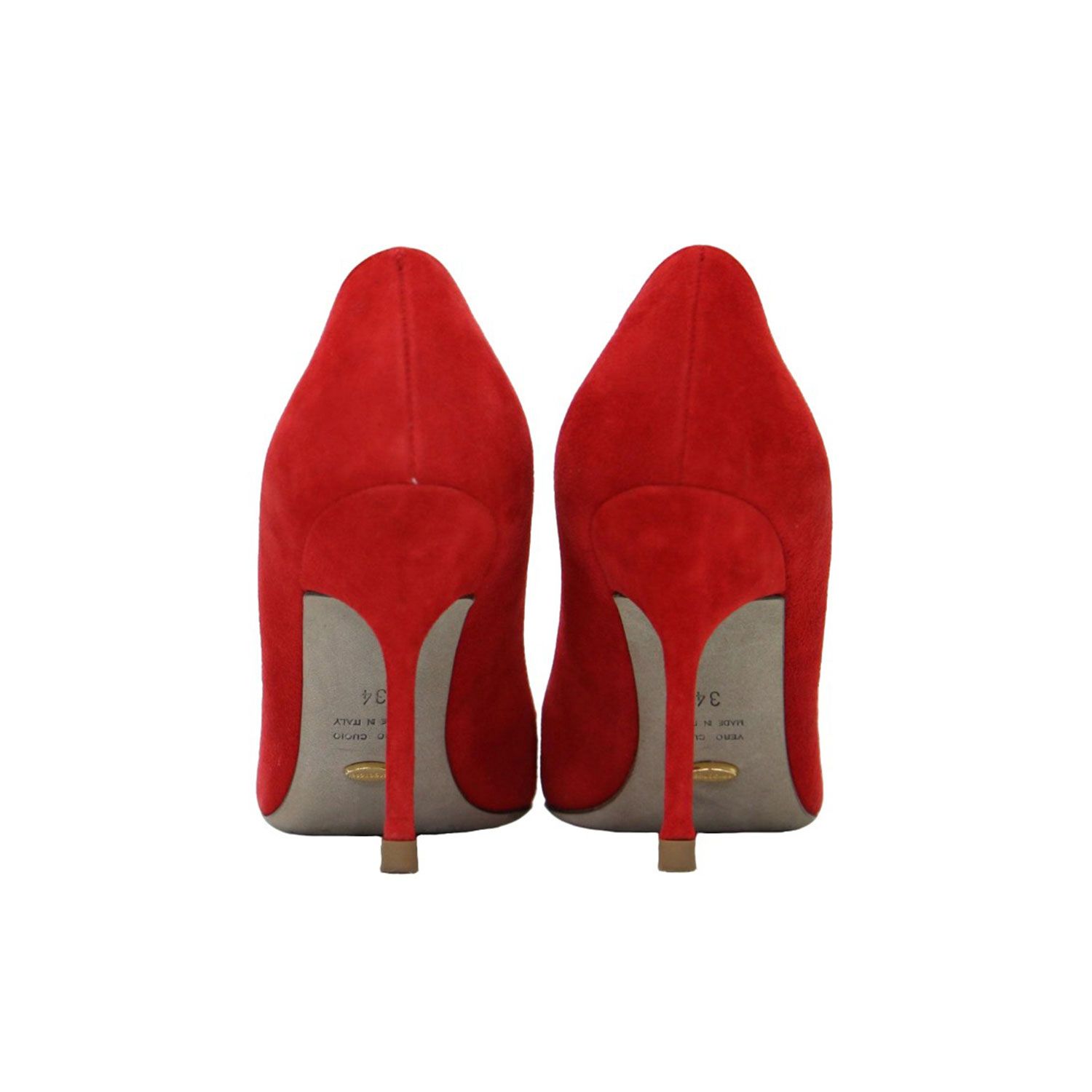 Sergio Rossi セルジオロッシ パンプス スウェード レッド 赤 34(21.0  