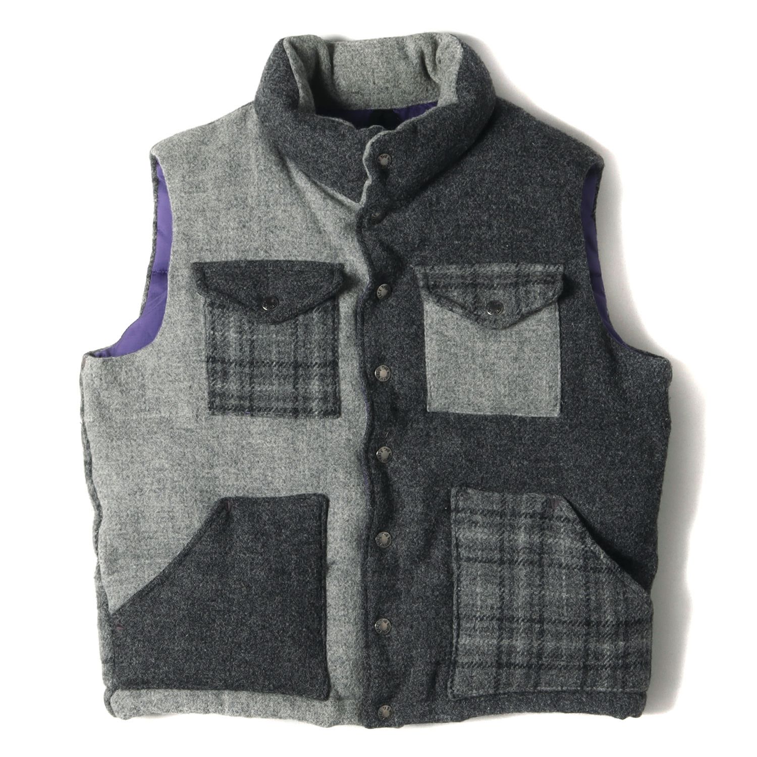 THE NORTH FACE PURPLE LABEL ノースフェイス パープルレーベル ダウン ベスト サイズ:S Harris Tweed  ハリスツイード クレイジー ダウンベスト グレー系 アウター ジャケット ブルゾン【メンズ】 - メルカリ