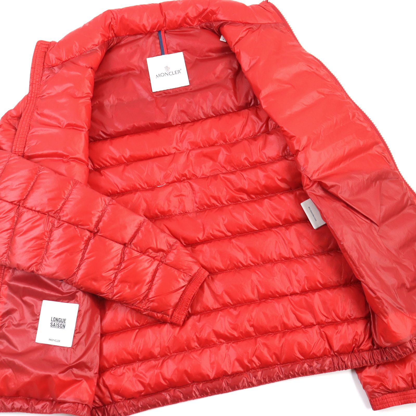 極美品○MONCLER モンクレール F10911A11600 53029 PETICHET GIUBBOTTO ぺティシェ ロゴワッペン付き  トリコロール スタンドカラー ダブルジップ ダウンジャケット レッド 1 正規品 メンズ - メルカリ