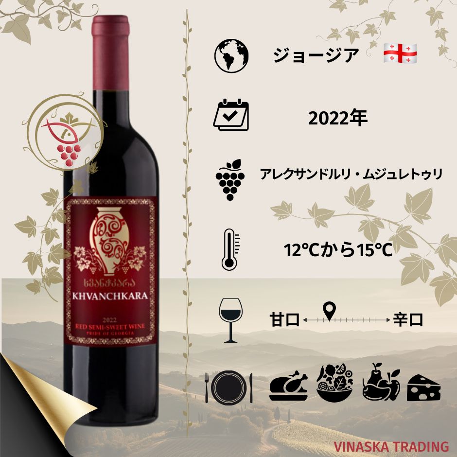 Khvanchkara フヴァンチカラ ジョージアワイン 赤 750ml 未開封 Khvanchkara フヴァンチカラ ジョージアワイン 赤 750ml 未開封