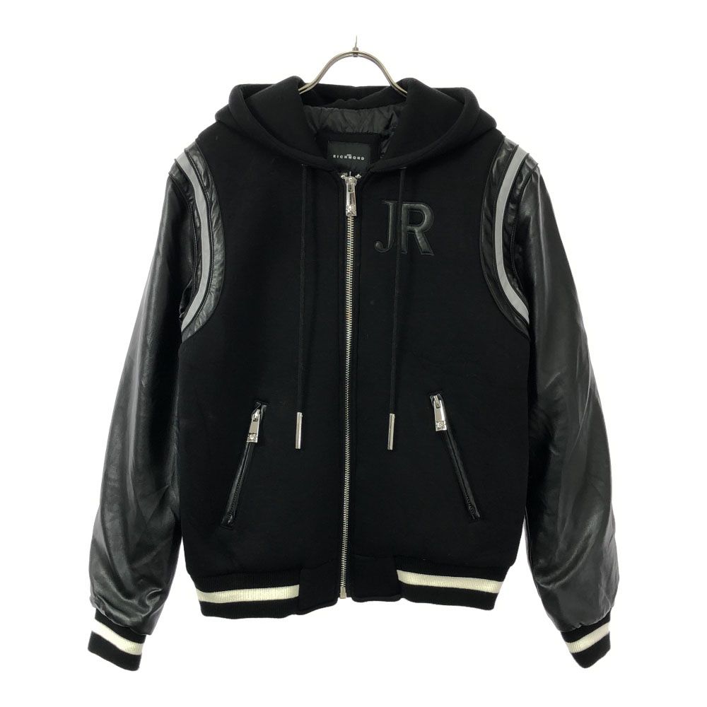 リッチモンド フード付き スタジャン 16 ブラック系 JOHN RICHMOND 裏キルティング 中綿 メンズ リッチモンド フード付き スタジャン 16 ブラック系 JOHN RICHMOND 裏