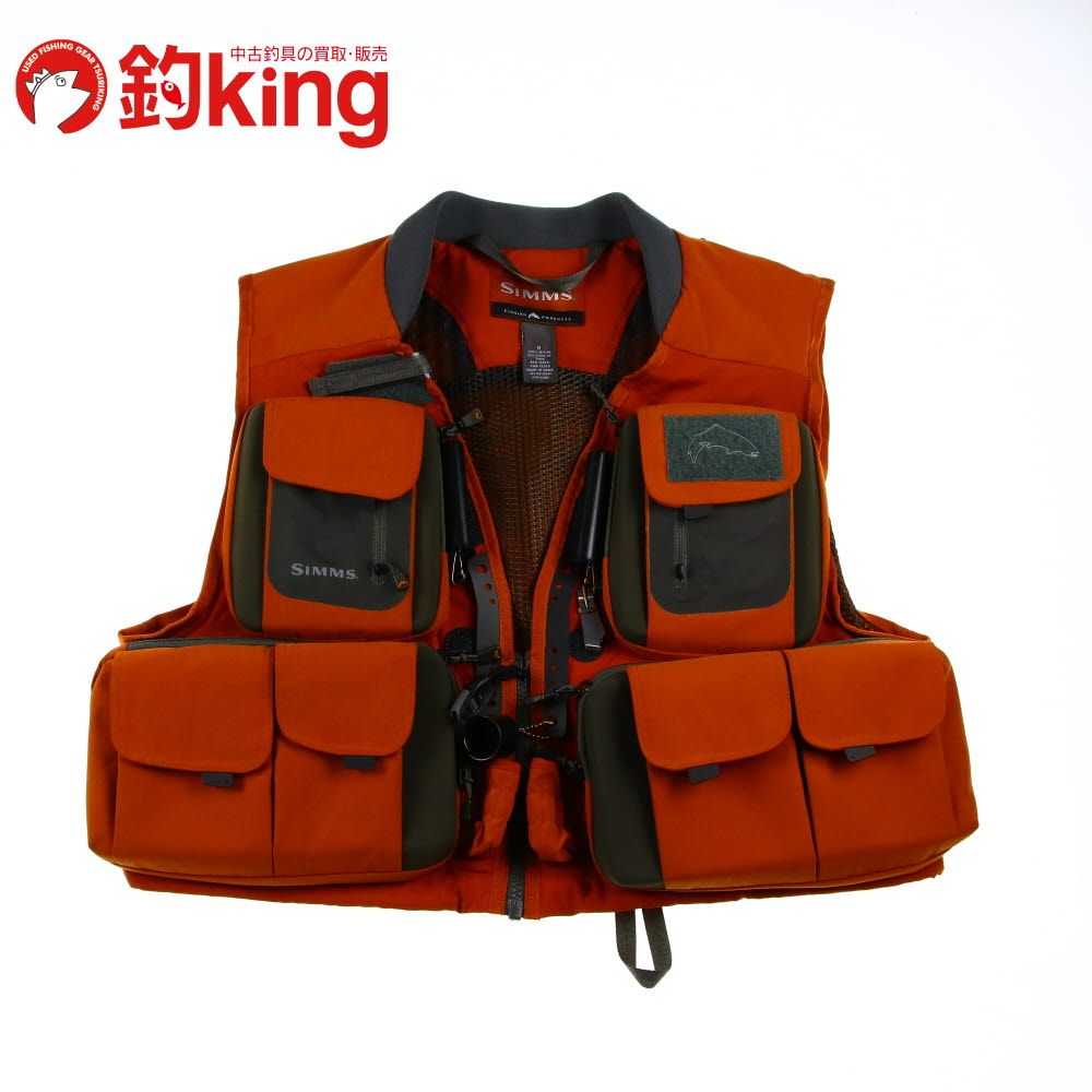 【美品】シムス　SIMMS G3ベスト　Mサイズ 中古/美品】 シムス SIMMS G3 ガイドベスト シムスオレンジ M