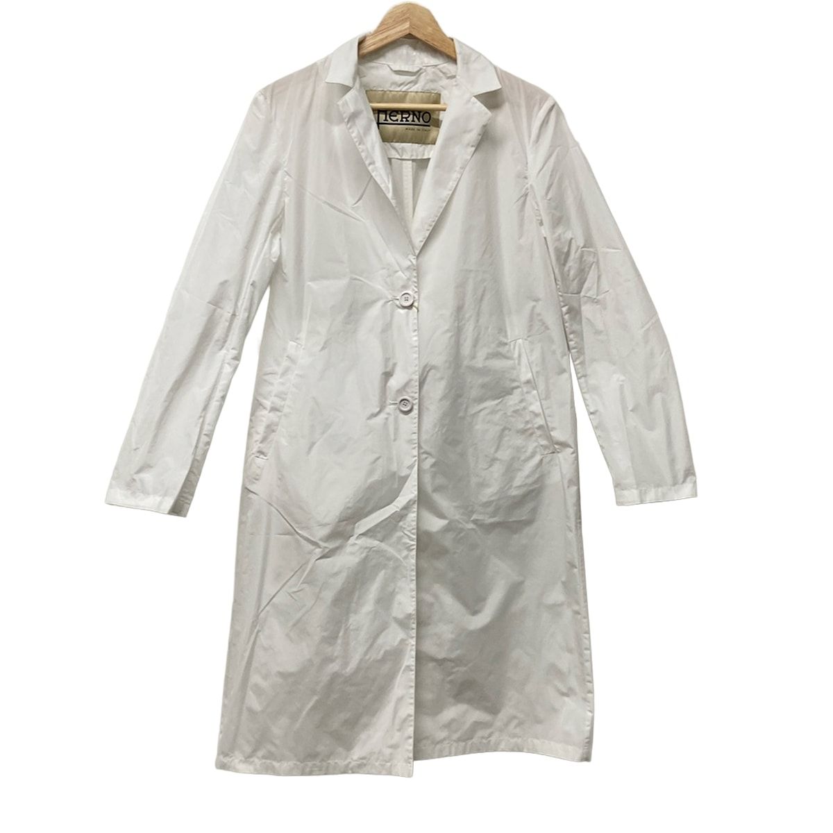 HERNO コート　40 HERNO(ヘルノ) コート サイズ40 M レディース美品 - 白 長袖/春