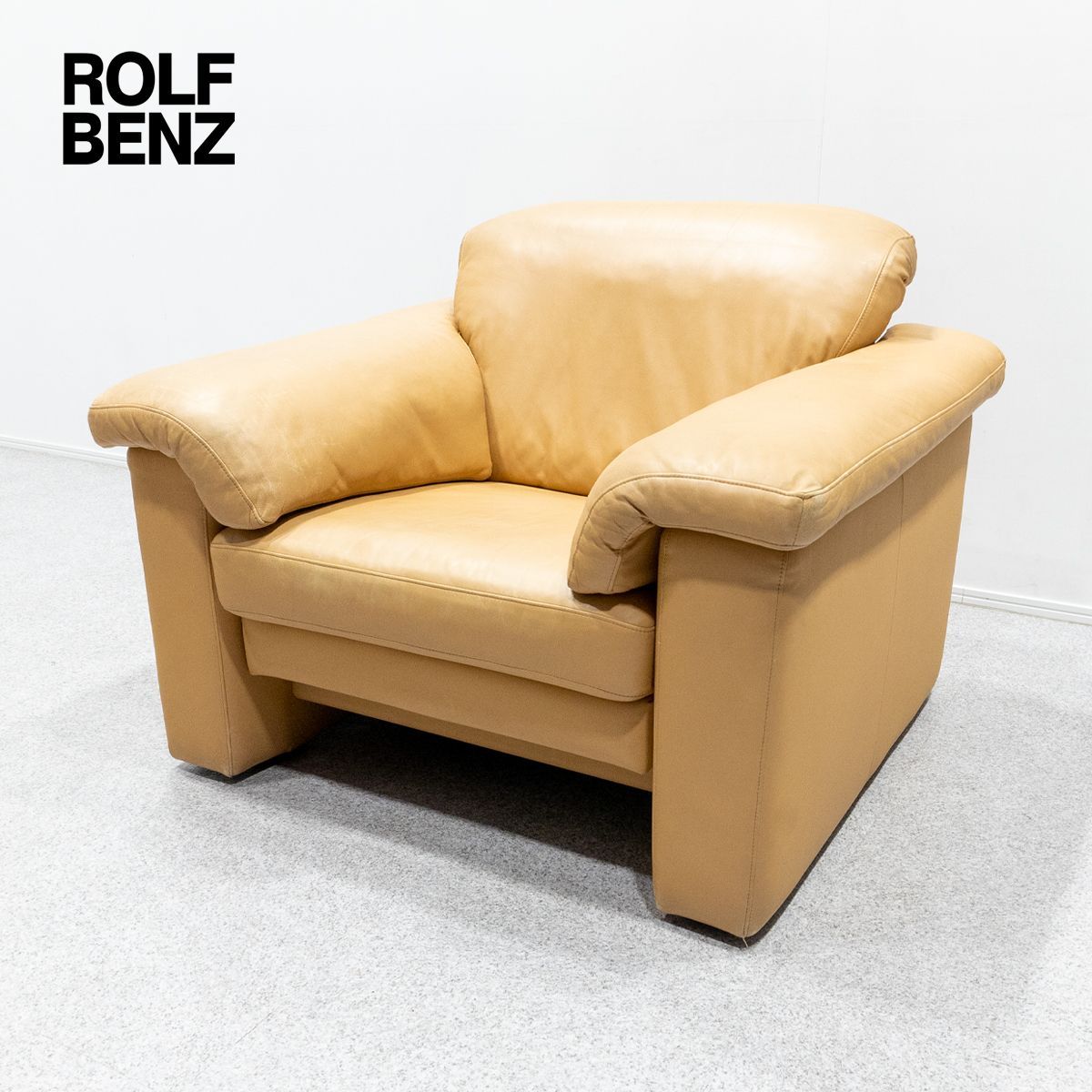 展示品】ROLFBENZ ロルフベンツ 1人掛け ソファ 総革 ラウンジ 応接