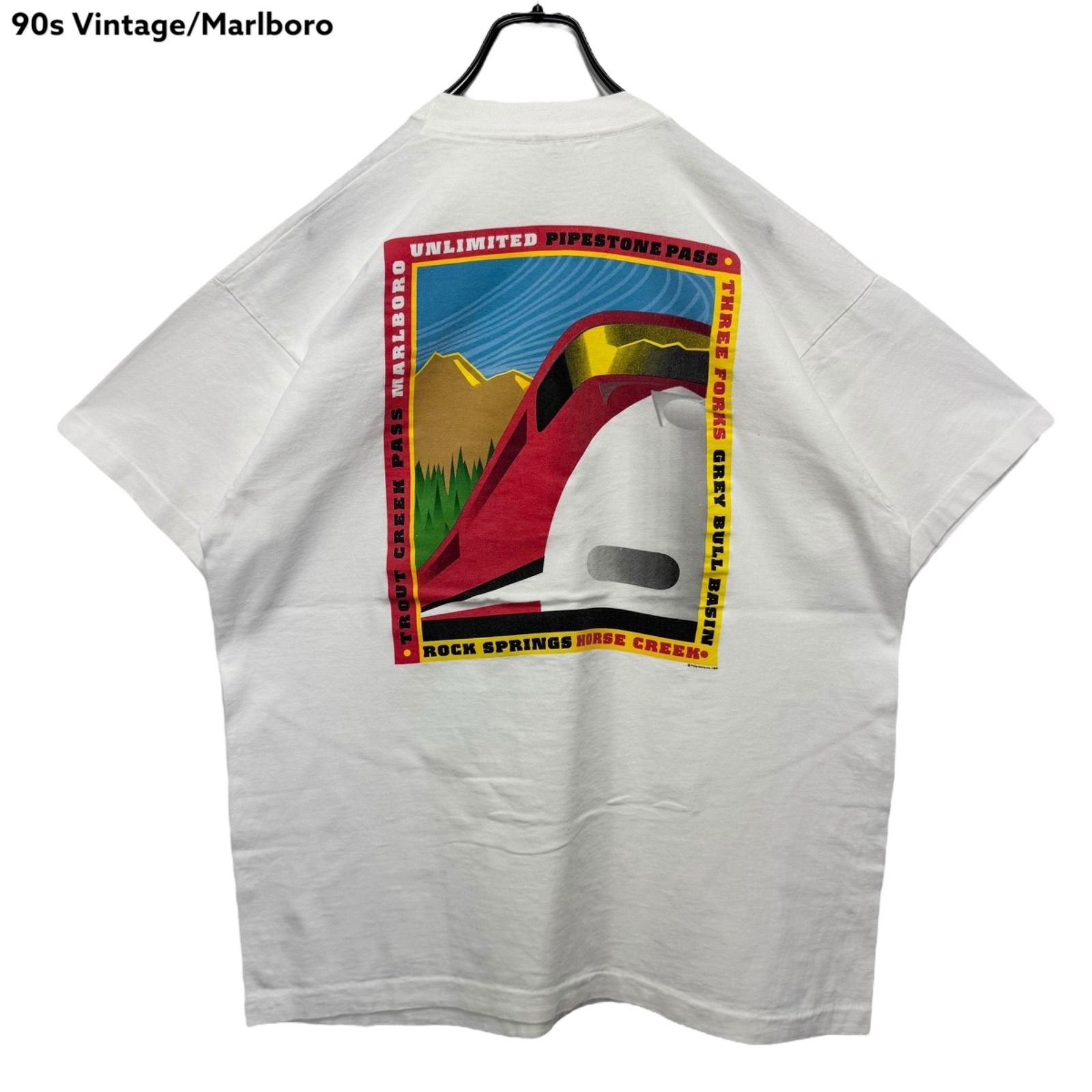 古着 90s Vintage Marlboro Unlimited Lizard Tee Black XL マルボロ 