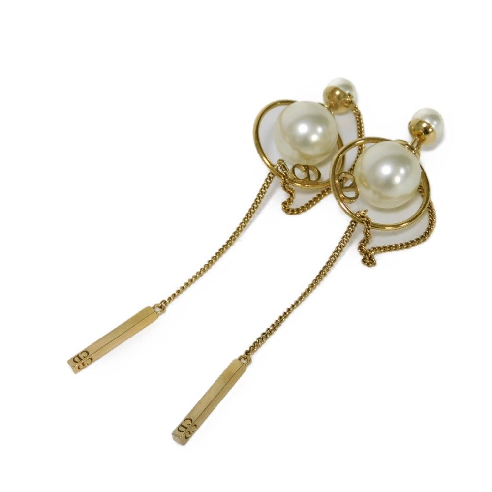 ディオール　DIOR パール　トライバルチェーン　ピアス DIOR トライバルチェーンパールピアス/ゴールド｜Yahoo!フリマ