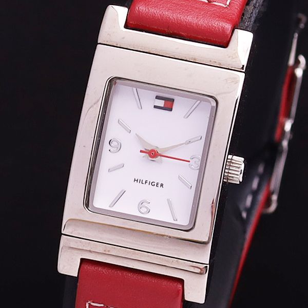 トミーヒルフィガー QZ T00187.1 スクエア 白文字盤 レディース
