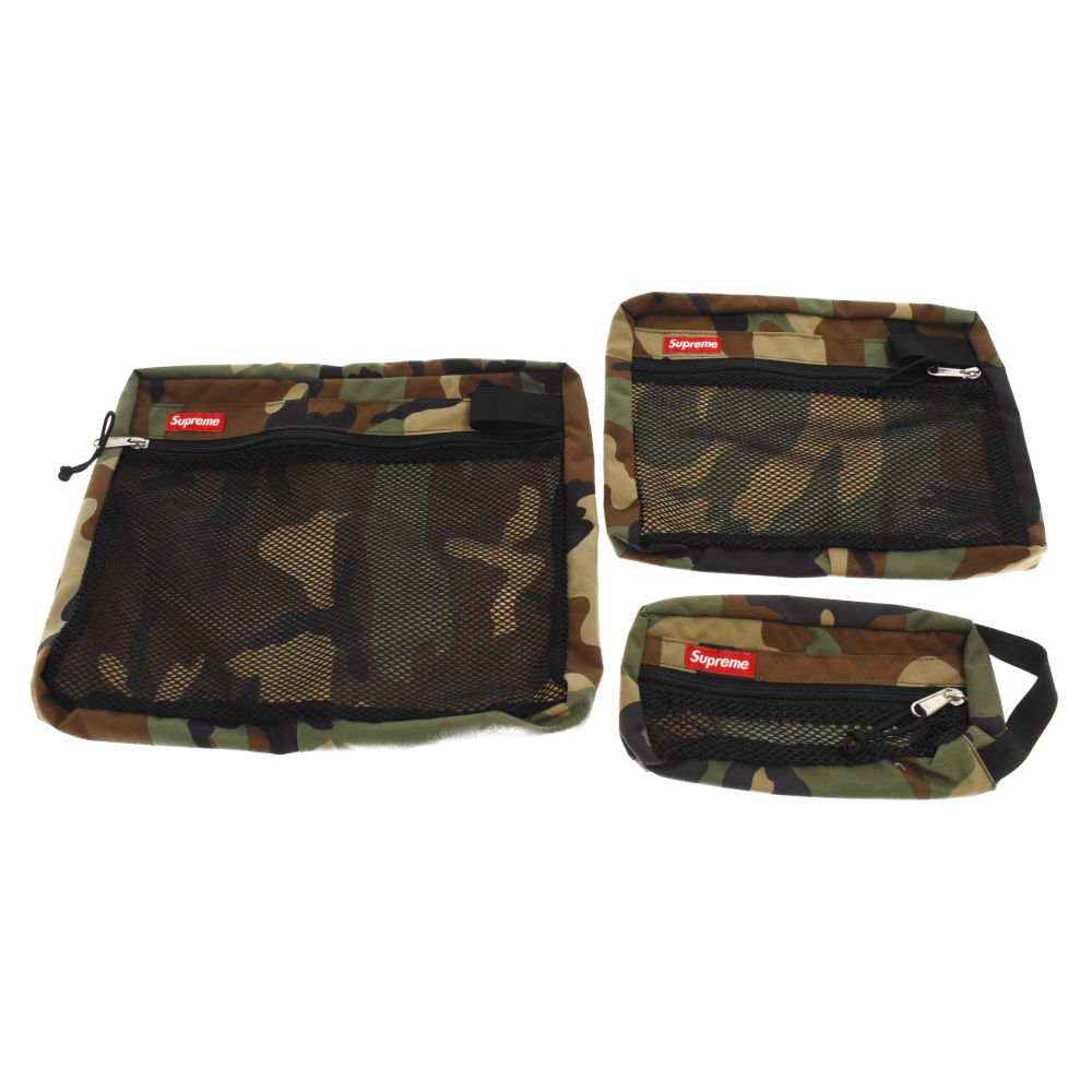 SUPREME (シュプリーム) 16AW Mesh Organizer Bag Camo 3 Set メッシュ