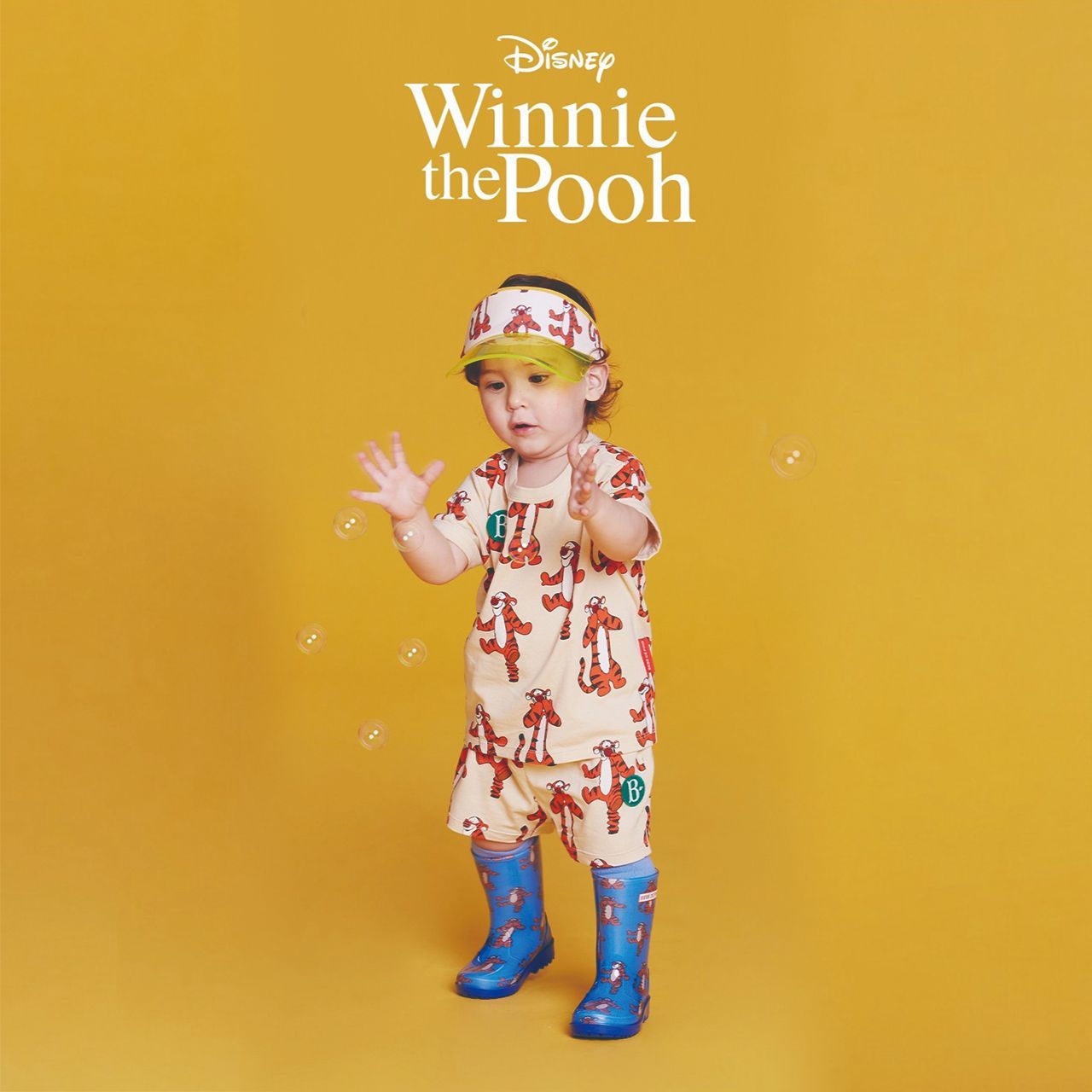 人気商品【BEBE DE PINO】ベベドピノ くまのプーさん ティガー ベビーウェアセット