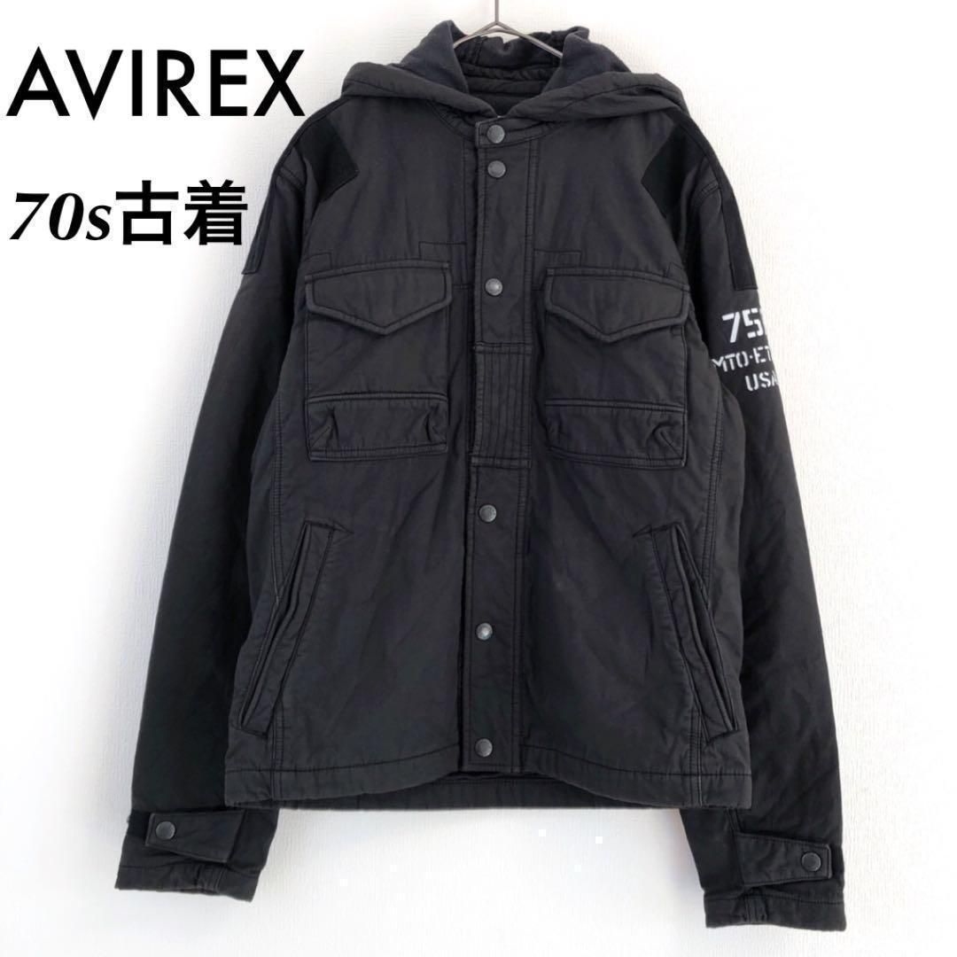 【美品】AVIREX　アヴィレックス　ライダースジャケット　コート　70s古着 美品】AVIREX アヴィレックス ライダースジャケット コート 70s古着