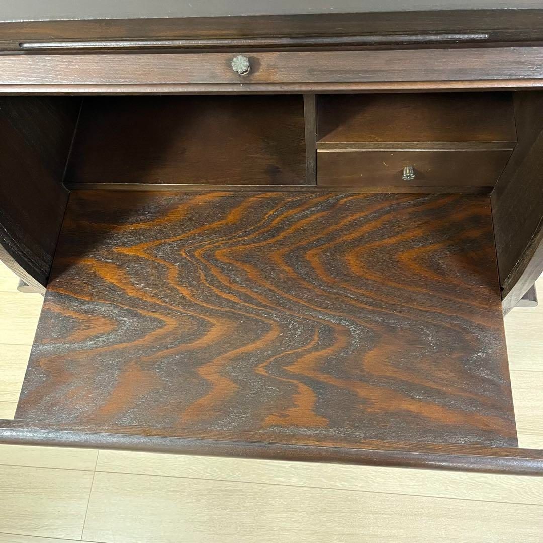 そ63 ヴィンテージ ロールトップデスク ライティングビューロー 木製 収納付き 昭和レトロ Roll Top Desk Vintage Writing Bureau NEXPOTALLINN_EU
