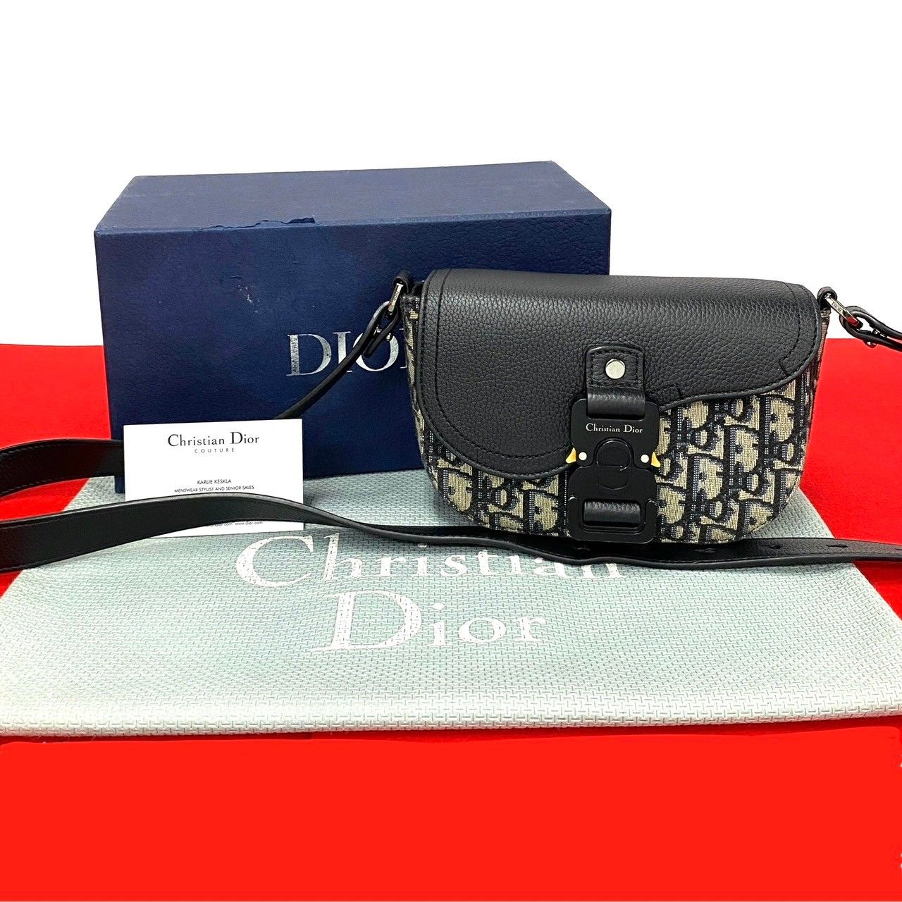 クリスチャンディオール　サドルバッグ&ポーチ ほぼ未使用 Christian Dior クリスチャン ディオール サドル