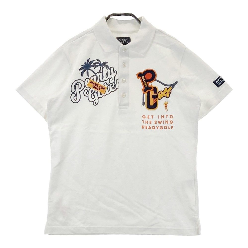 パーリーゲイツ 昨夏ポロシャツ　サイズ3 PEARLY GATES パーリーゲイツ 半袖ポロシャツ ネイビー×白 30周年 襟裏